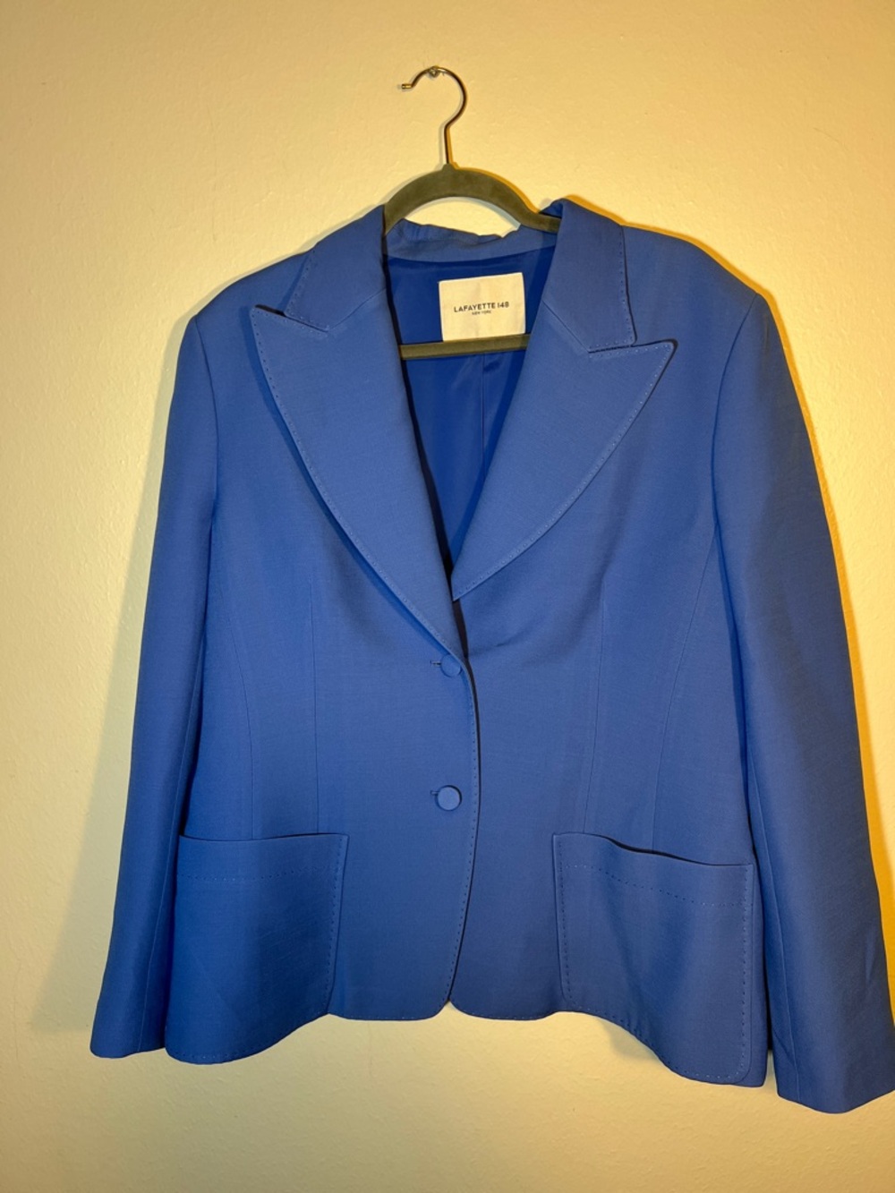 Lafayette 148 New York Cornflower Blue Tailored Blazer Luxury Office XL 16
